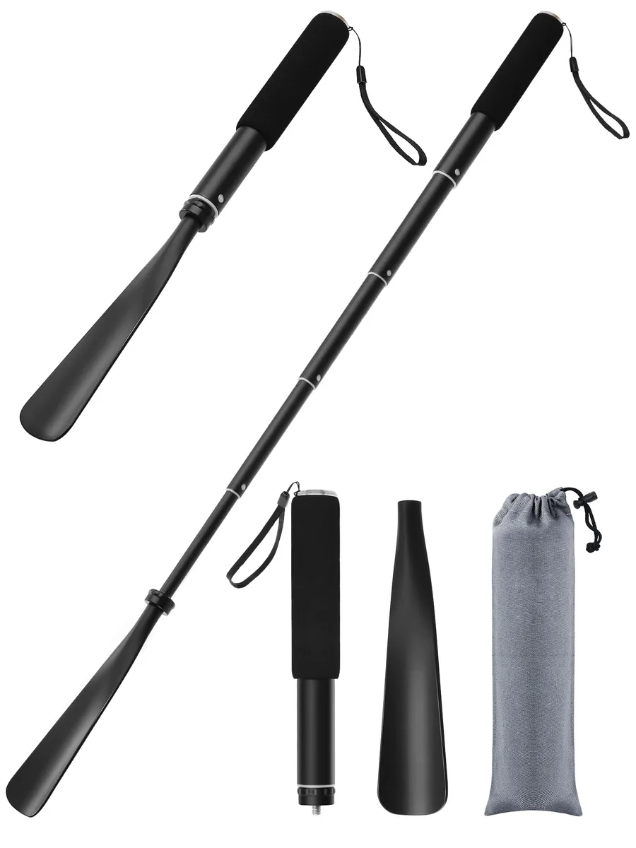 TriPro Calzador de zapatos telescópico de aluminio, 38-94 cm