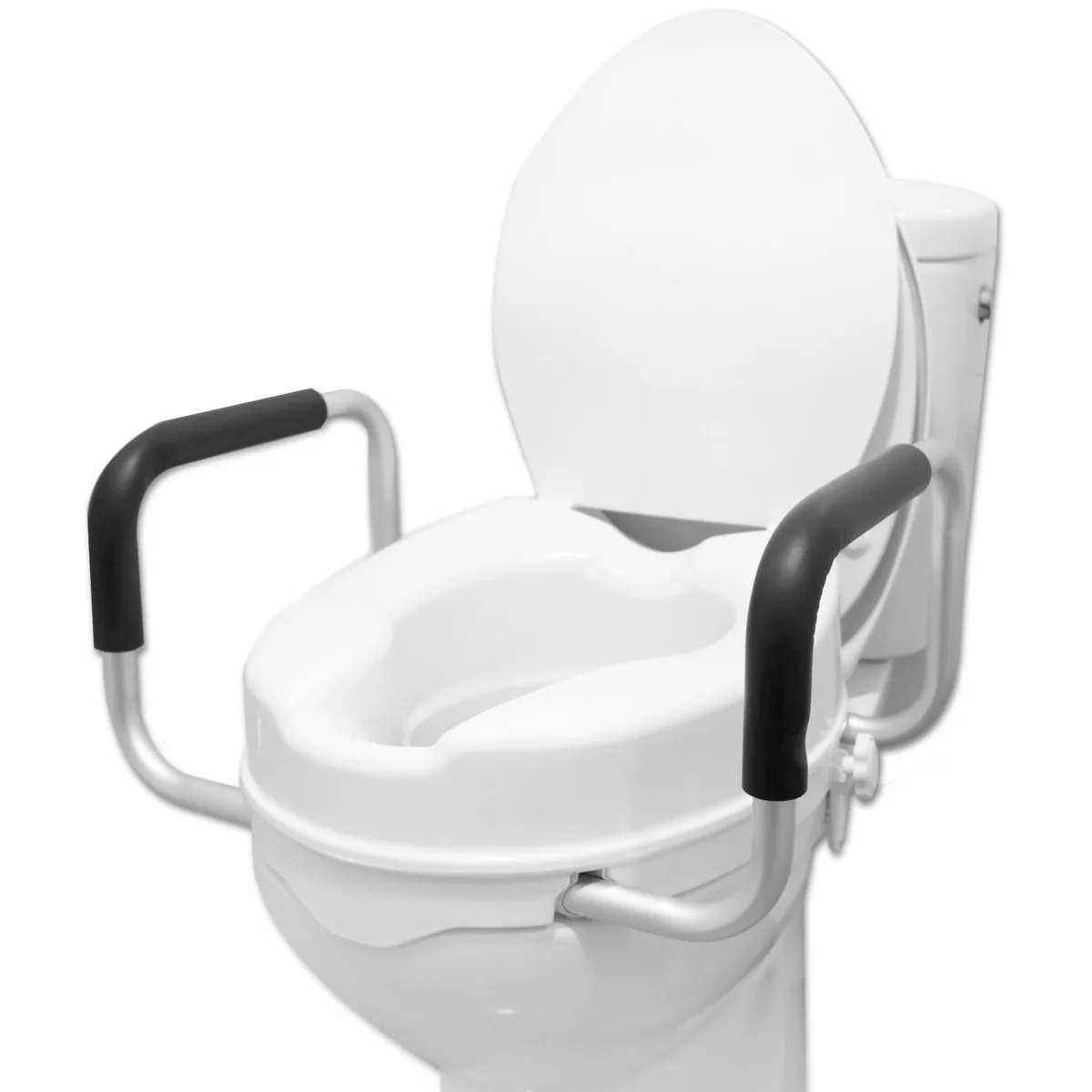 PEPE Mobility Elevador de WC con reposabrazos y tapa, 10 cm